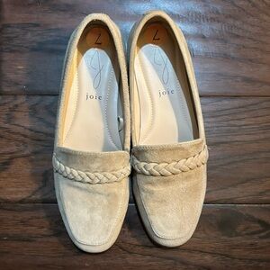 JOIE Suede Camel Loafers in very good used condition
